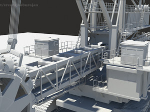 Bucket-wheel excavator Model 3D