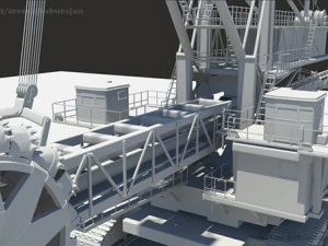 Bucket-wheel excavator 3D Model