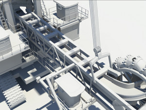 Bucket-wheel excavator Model 3D