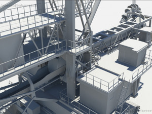 Bucket-wheel excavator Model 3D