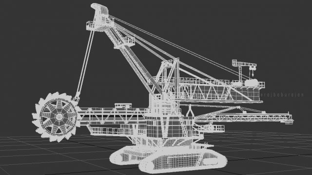 Bucket-wheel excavator 3Dモデル in 重い重機 3DExport
