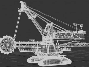Bucket-wheel excavator 3D Model