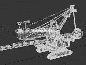 Bucket-wheel excavator 3D Model