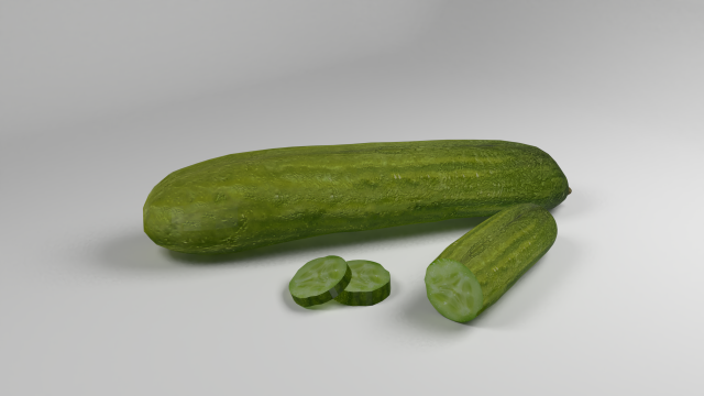 3d cucumber Modèle 3D .c4d .max .obj .3ds .fbx .stl .blend 