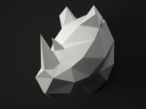 low poly animal head Modello 3D
