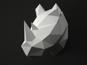 low poly animal head 3D Model