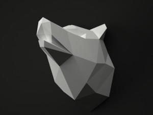 low poly animal head Modello 3D
