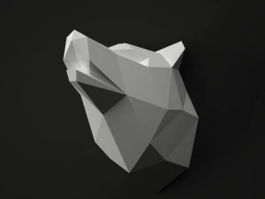 low poly animal head 3D Model