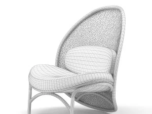 ton launches the chips lounge chair by lucie koldova 3D Model