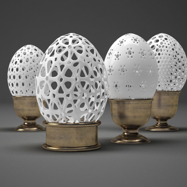 decor eggs 3D 모델 .c4d .max .obj .3ds .fbx .stl .blend 