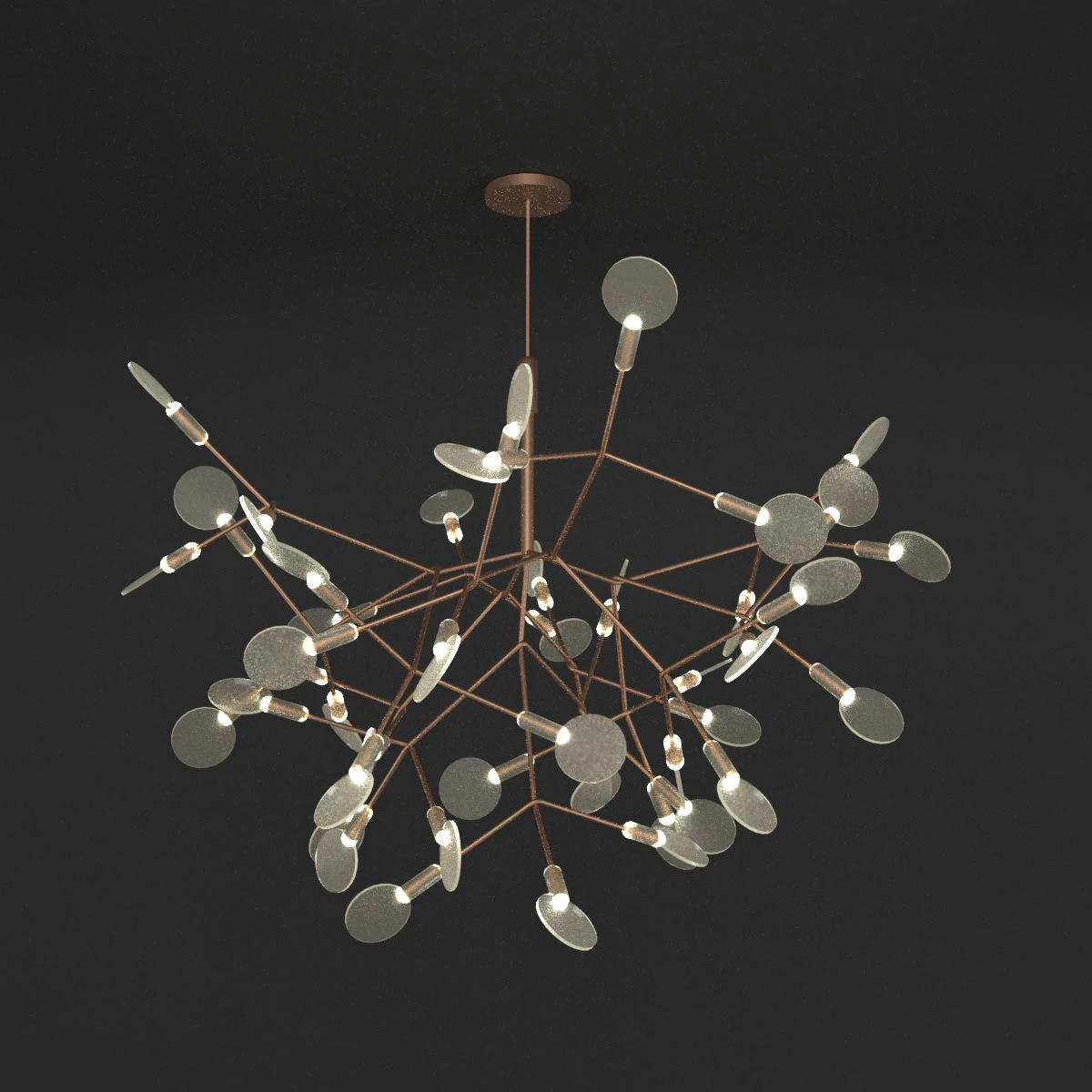 lamp chic botanic 3D Model .c4d .max .obj .3ds .fbx .stl .blend