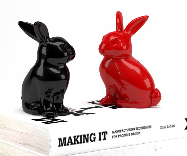 bunny rabbit books Model 3D .c4d .max .obj .3ds .fbx .stl .blend 