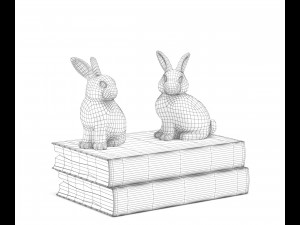 bunny rabbit books Model 3D