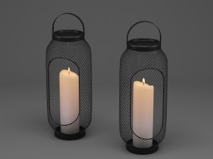 ikea toppig lantern for block candle Model 3D