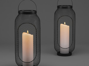 ikea toppig lantern for block candle Model 3D