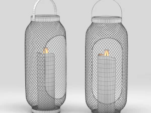 ikea toppig lantern for block candle 3D Model