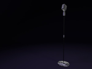 retro microphone Model 3D