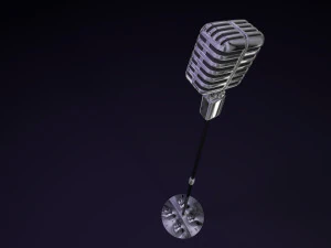 ретро мікрофон 3D Модель