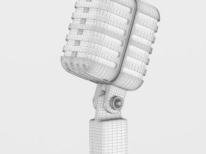 ретро мікрофон 3D Модель