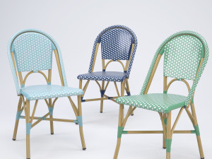 salcha indoor outdoor french bistro side chair 3D Model