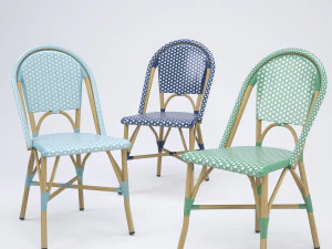 salcha indoor outdoor french bistro side chair 3D Model