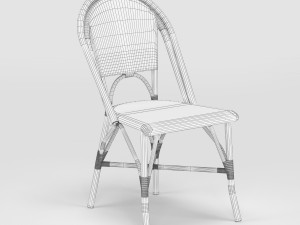 salcha indoor outdoor french bistro side chair Model 3D