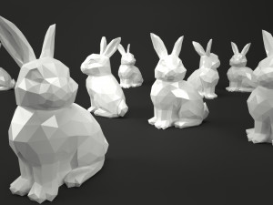 low poly bunny rabbit  3D Model