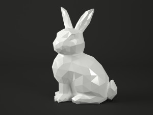 low poly bunny rabbit Model 3D
