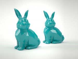 low poly bunny rabbit Model 3D