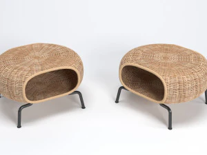 gamlehult footstool low poly 3D Model