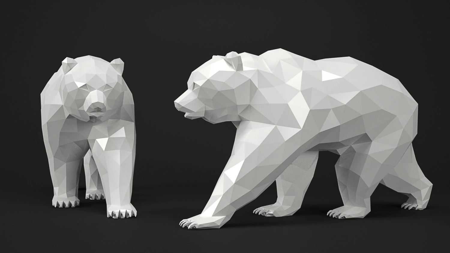 oso salvaje low-poly low-poly Modelo 3D .c4d .max .obj .3ds .fbx .stl .blend 