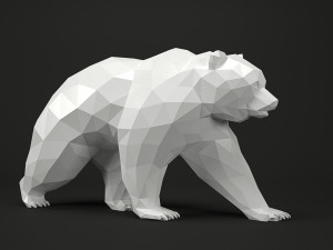 wild bear low-poly low-poly 3D Model