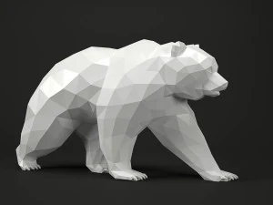 oso salvaje low-poly low-poly Modelo 3D