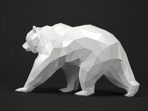 wild bear low-poly low-poly 3D Model