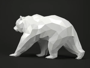 oso salvaje low-poly low-poly Modelo 3D