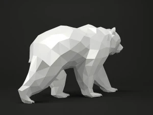 oso salvaje low-poly low-poly Modelo 3D