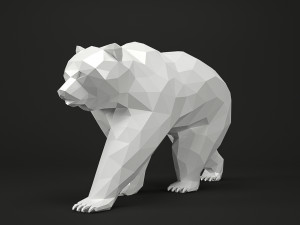 wild bear low-poly low-poly 3D Model