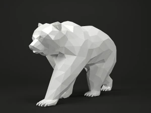 oso salvaje low-poly low-poly Modelo 3D