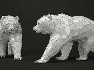 wild bear low-poly low-poly 3D Model