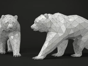 oso salvaje low-poly low-poly Modelo 3D