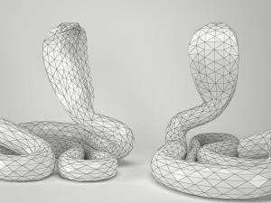snake cobra low-poly low-poly 3D-Modell