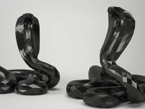snake cobra low-poly low-poly 3D Model