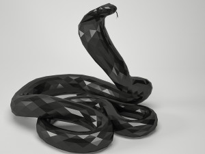 snake cobra low-poly low-poly 3D-Modell