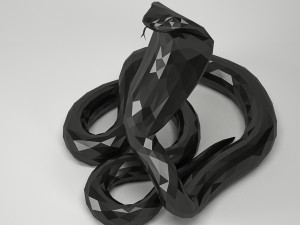 snake cobra low-poly low-poly 3D-Modell