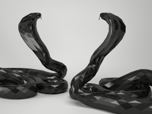 snake cobra low-poly low-poly 3D-Modell