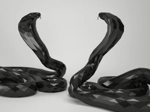 snake cobra low-poly low-poly 3D Model