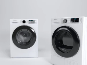 Samsung wasmachine ww80ta026ah en droger dv80ta020ae machine 3D Model