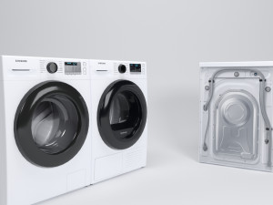 samsung washer ww80ta026ah and dryer dv80ta020ae machine Model 3D