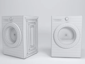 samsung washer ww80ta026ah and dryer dv80ta020ae machine 3D Model