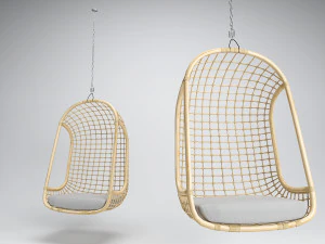 natural hanging chair hk living 3D Model